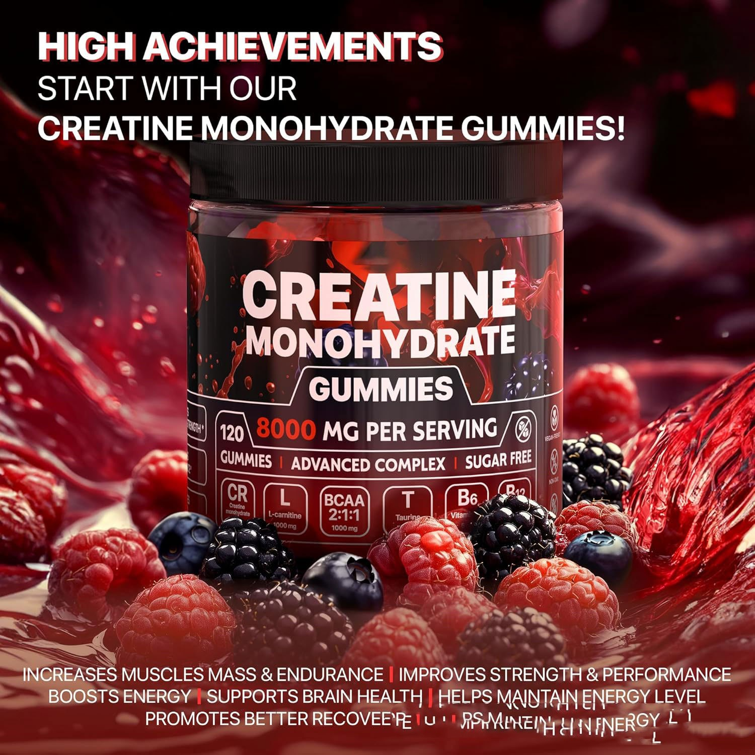 Elite Muscle-Building Gummies for Strength & Recovery Support