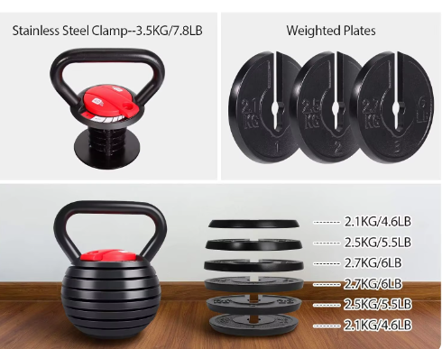 Elite Pro Series Adjustable Kettlebell Weight Set